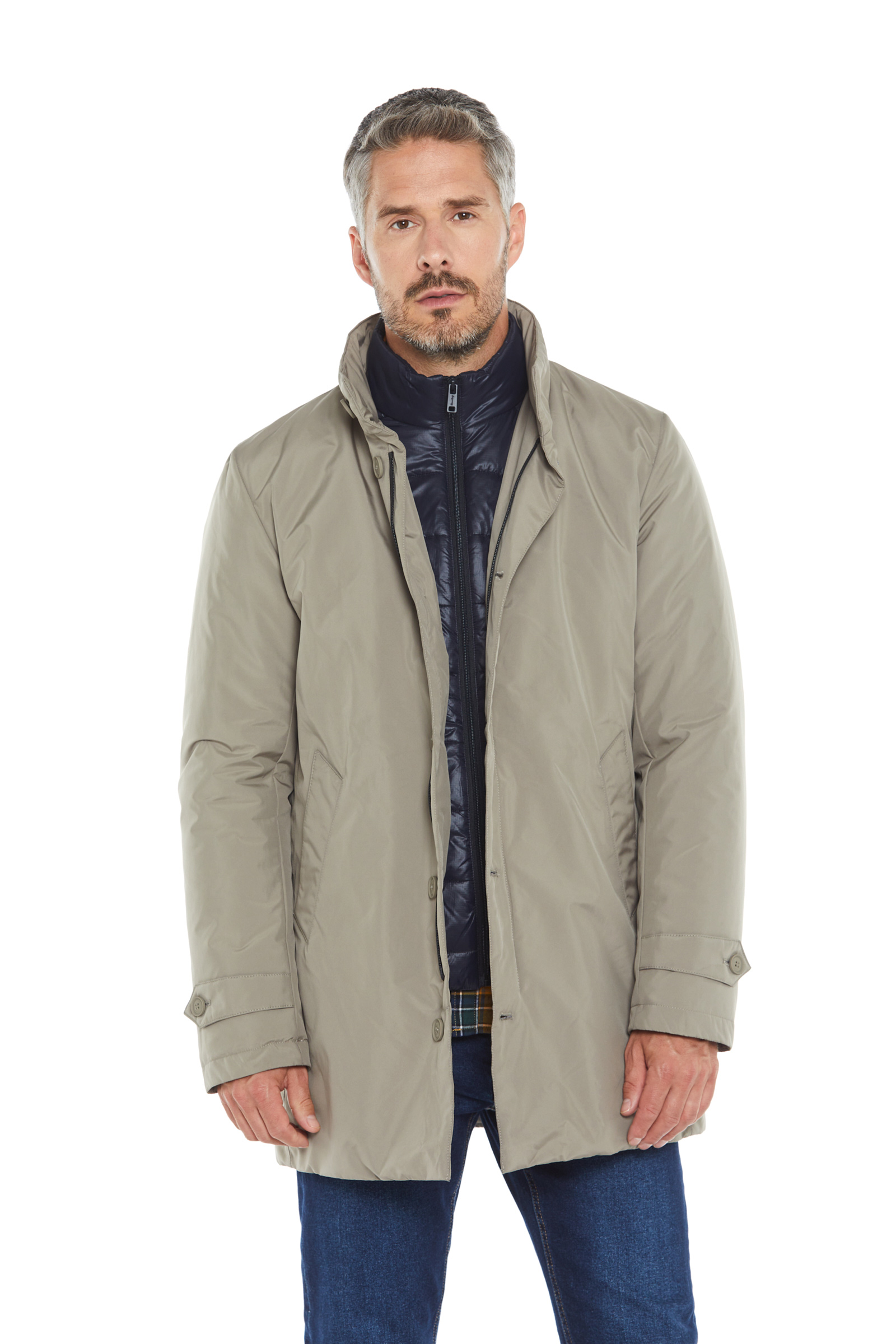 Giacca Uomo Leggera Con Cappuccio, Media Slim Fit, Antivento, Multitasche, Materiale Sintetico, Per Uso Casual