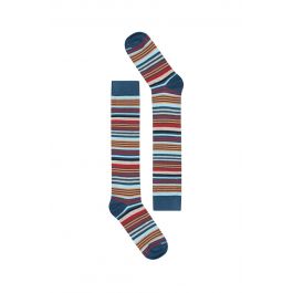 Calze Lunghe A Righe Rosse E Bianche - Taglia Unica, 100% Poliestere, Lavabile A Secco - Foto 2