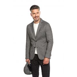 Giacca Uomo Slim Fit Pied De Poule - Blazer Bicolore Con Risvolto A Tacca, Per Primavera E Autunno