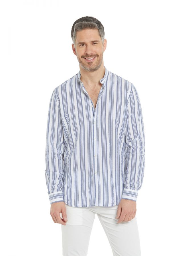 Vendita Camicia coreana uomo a righe verticali online Hermitage Uomo