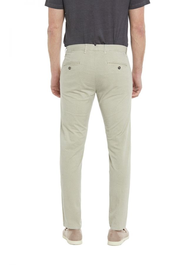 Pantalone uomo puntinato slim fit