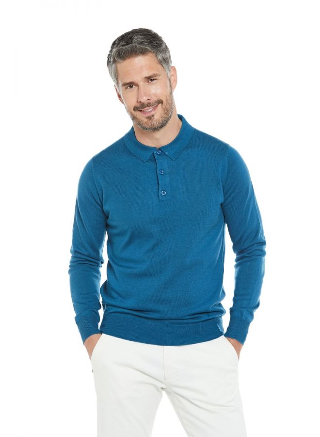 Polo con bottoni manica lunga HRMPOLNECK