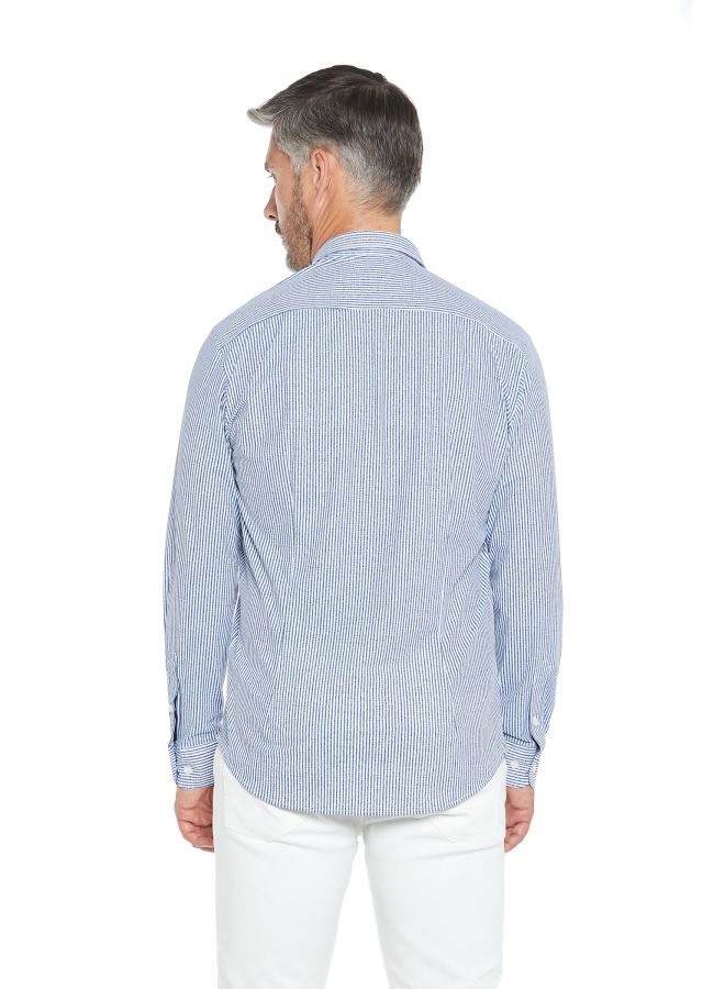 Vendita Camicia no stiro a righe da uomo online Hermitage Uomo