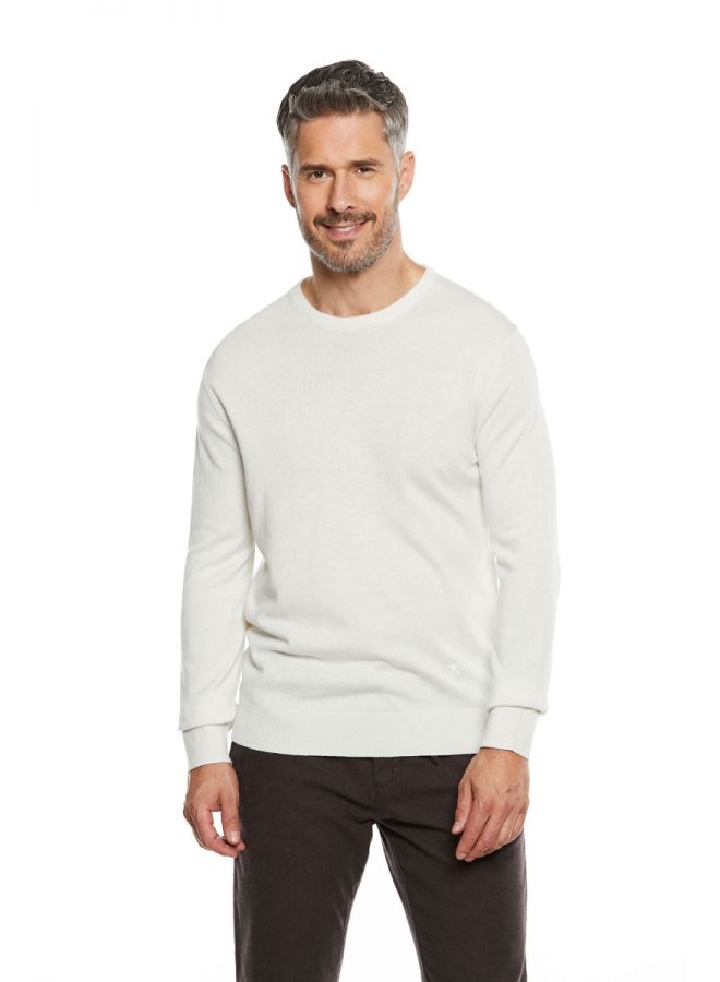Maglia girocollo da uomo misto cachemere