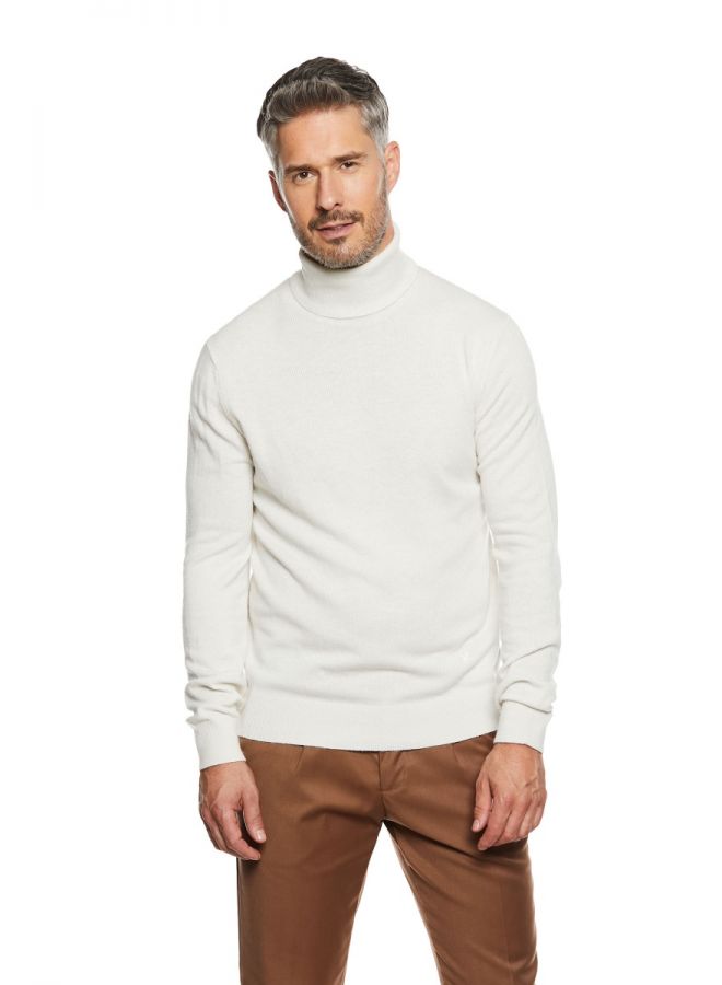 Maglia dolcevita da uomo misto cachemere