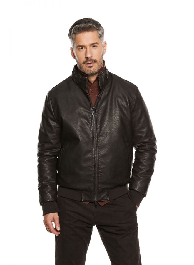 Giubbotto Uomo In Ecopelle Slim Fit - Giacca Coreana Casual Con Zip E Tasche - Foto 2