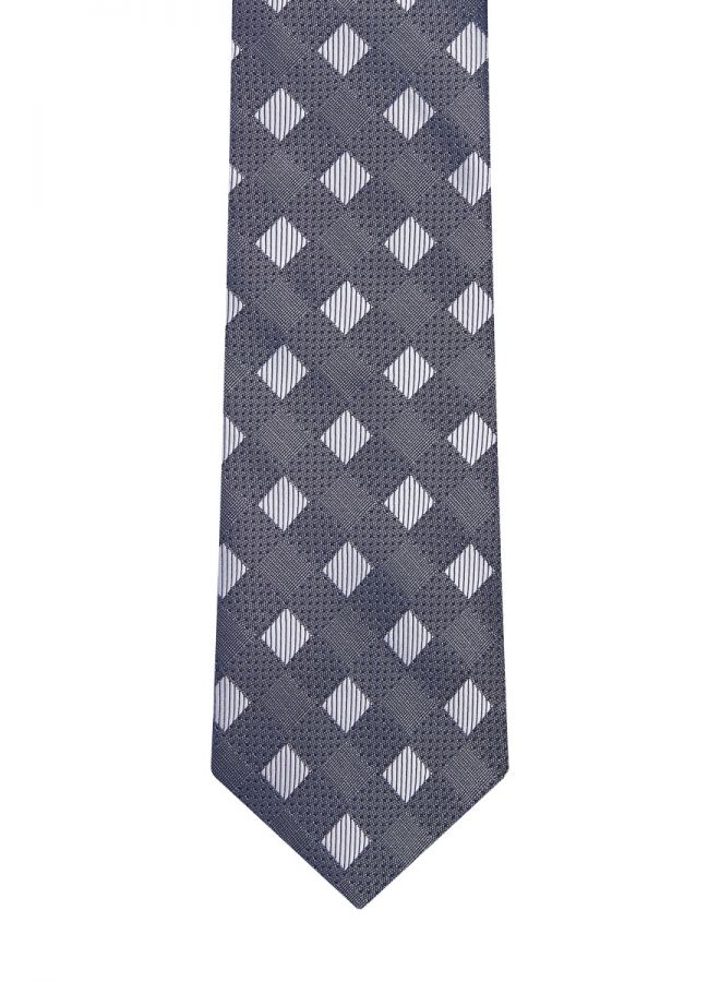 Vendita Cravatta Classica Blu Con Tramature A Rombi Online | Hermitage Uomo - Foto 6