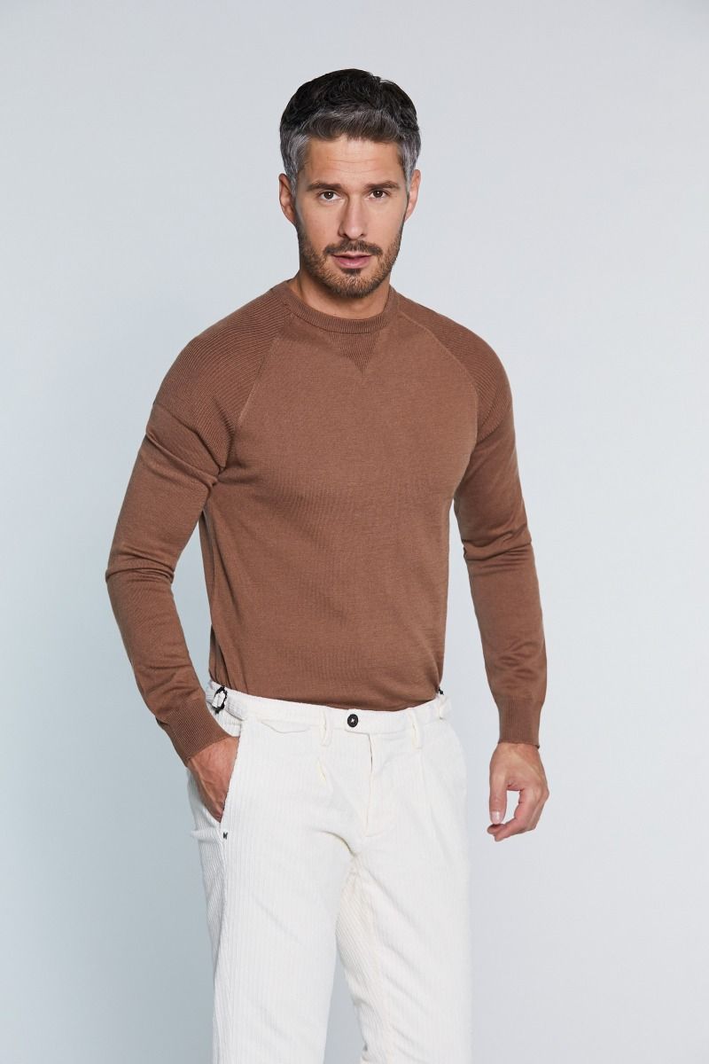 Maglia girocollo lana merinos