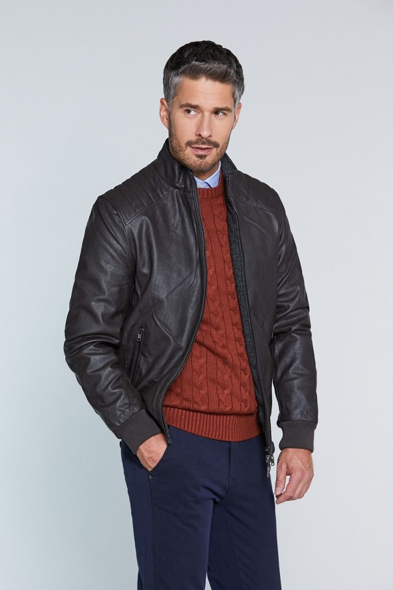 Giubbino uomo Ecopelle Double corto