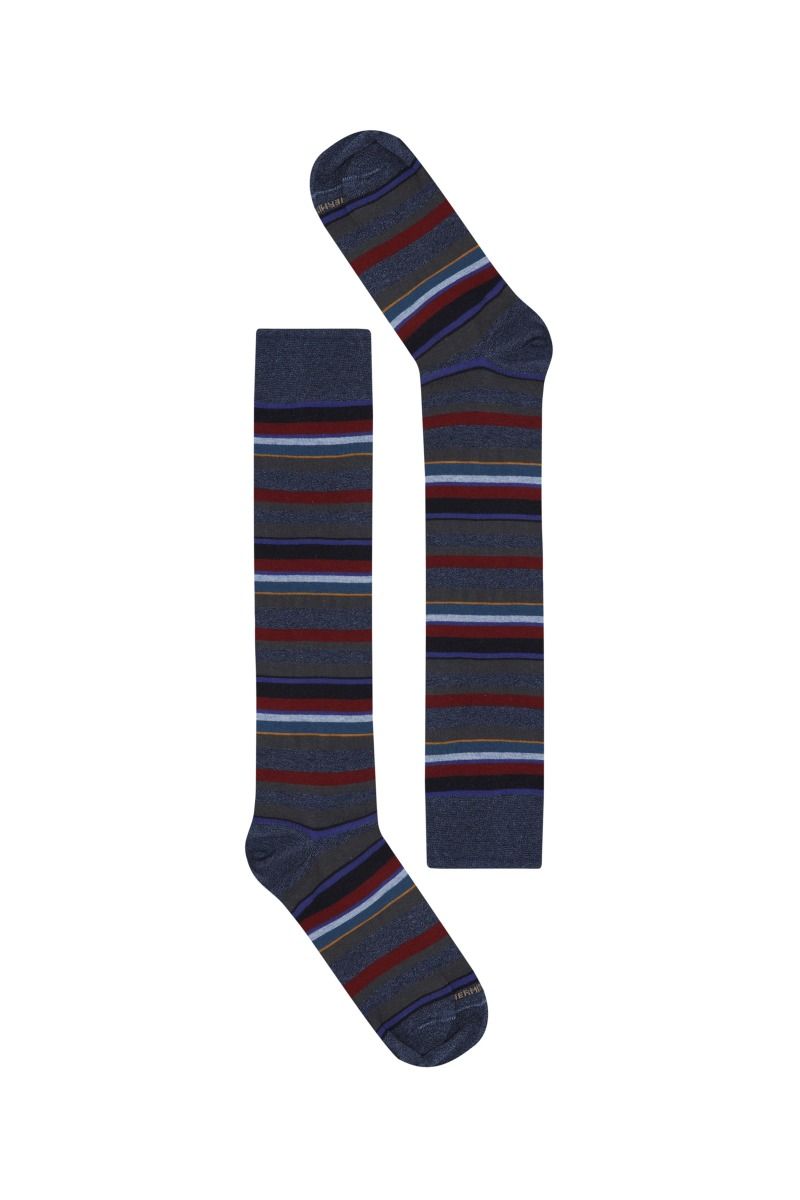 Calzini Uomo Misto Cotone Fantasia Multistripe