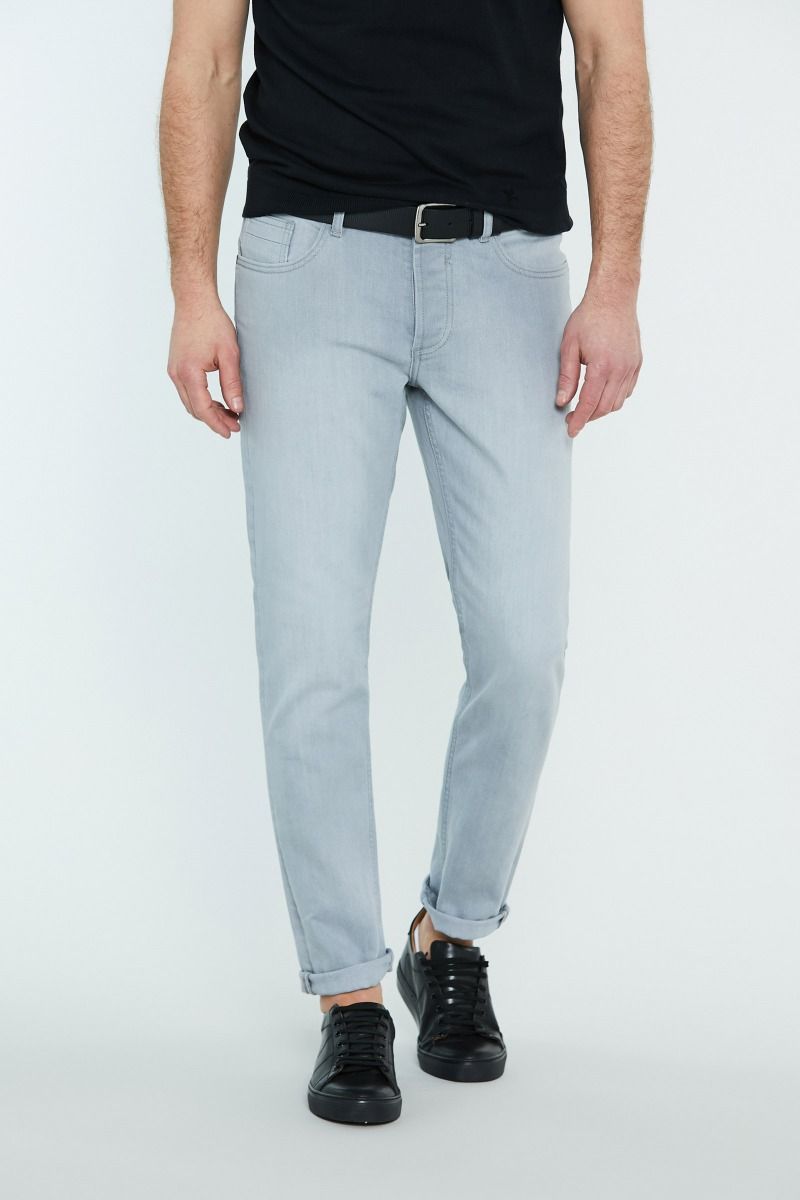 Jeans 5 tasche grigio chiaro