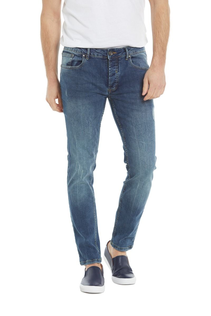 Jeans uomo 5 tasche con strappi