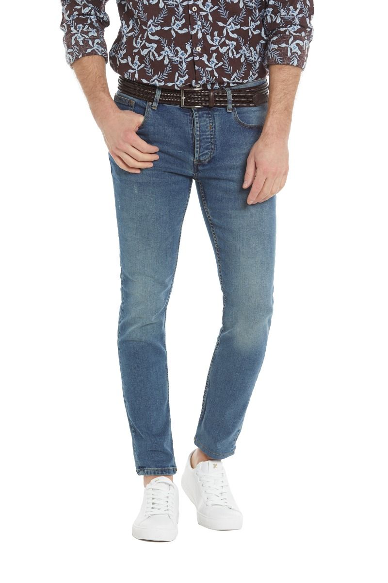 Jeans uomo 5 tasche con sfumature