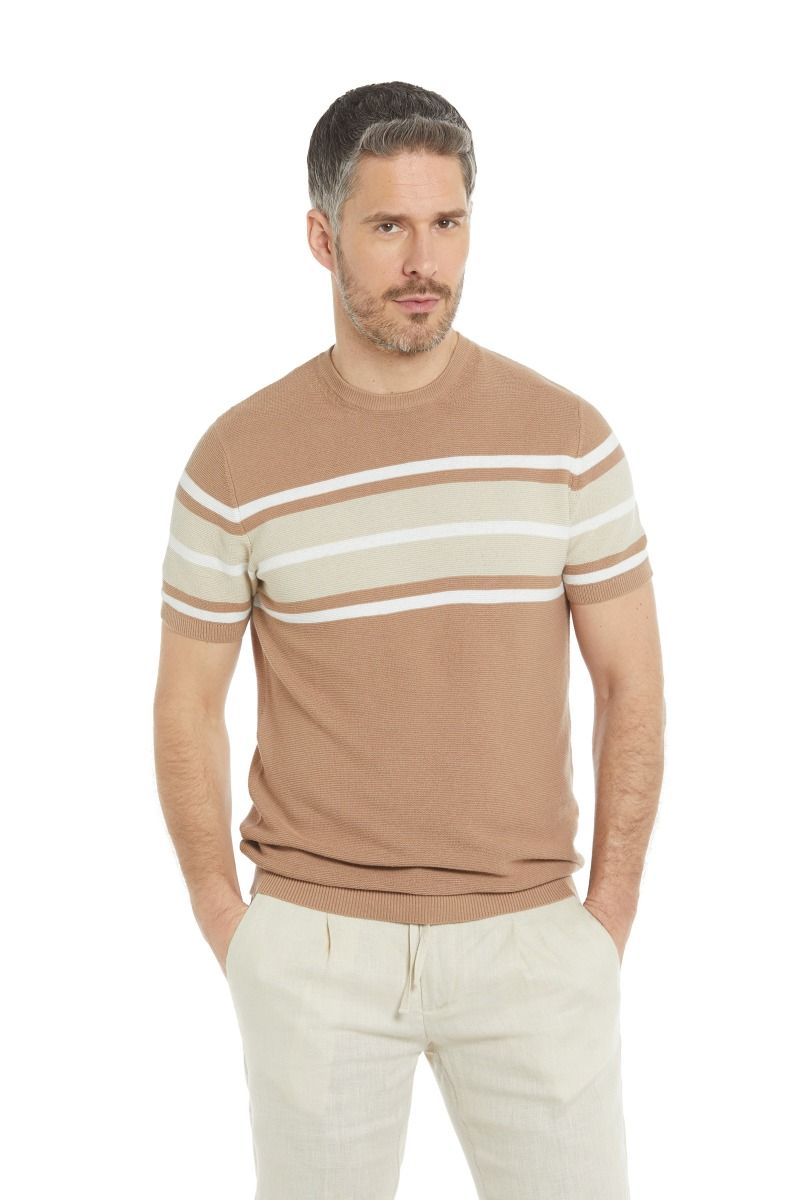 Maglia uomo a righe 100% cotone