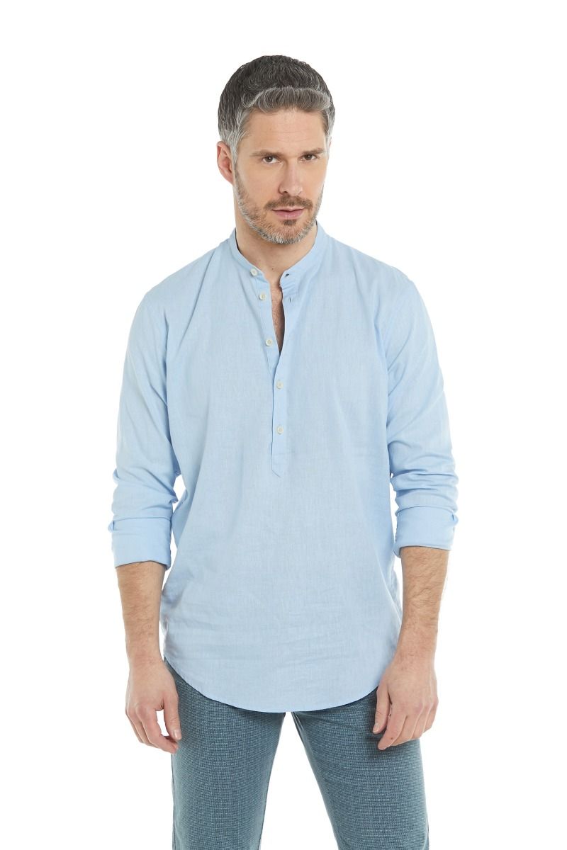 Camicia casacca uomo 100% lino