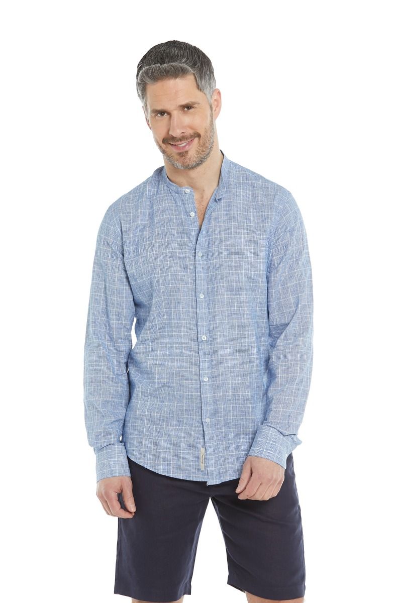 Camicia uomo a quadri blu