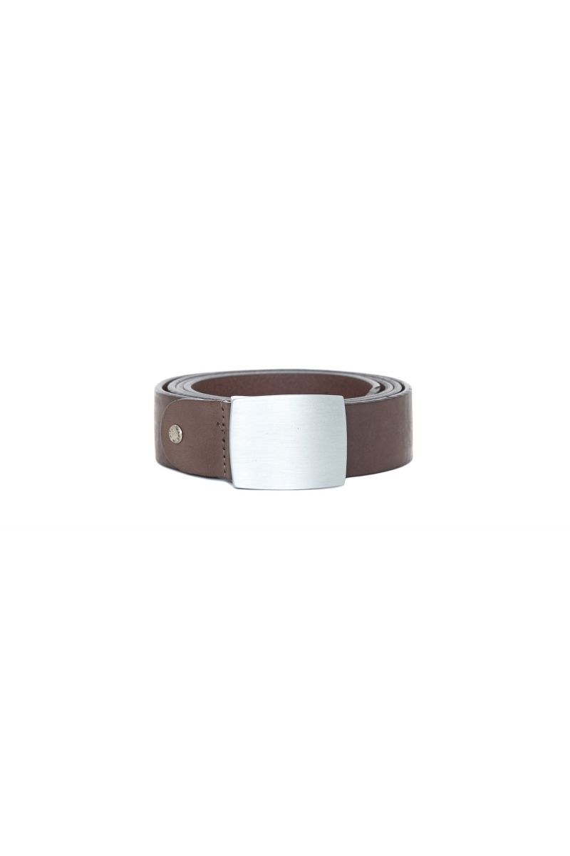 Cintura in pelle con placca