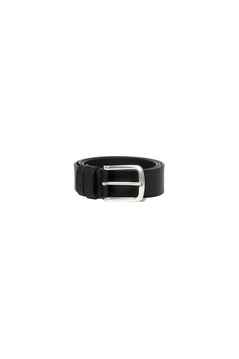 Cinturino Hirsch Originale Rettile Reale Nero 20mm Per Uomo, Nuovo