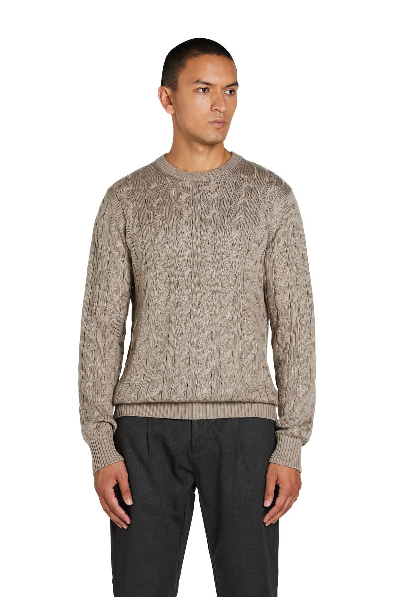 Maglione girocollo misto cashmere