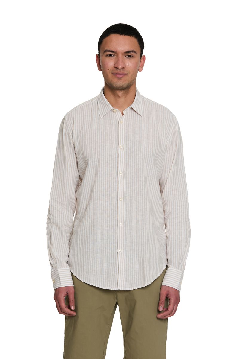 Camicia in Lino con Collo Italiano