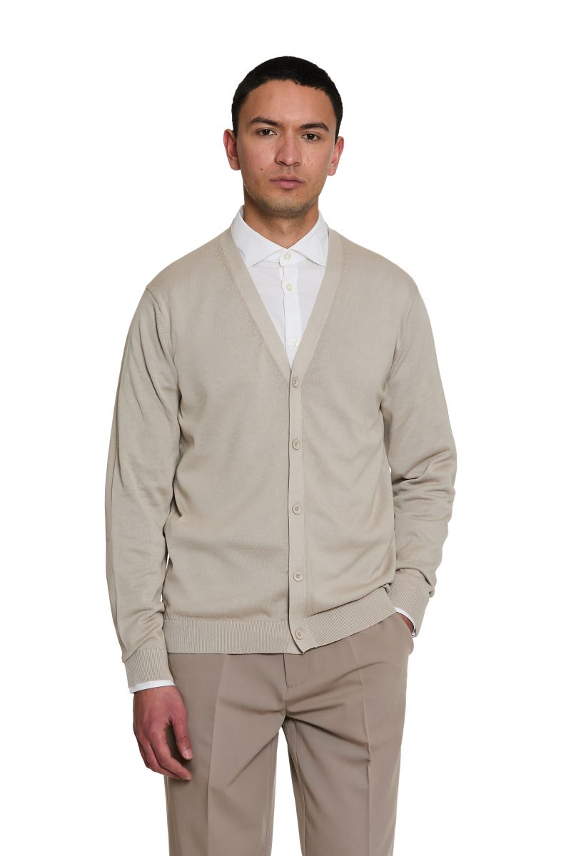 Cardigan Punto Raso Manica Lunga