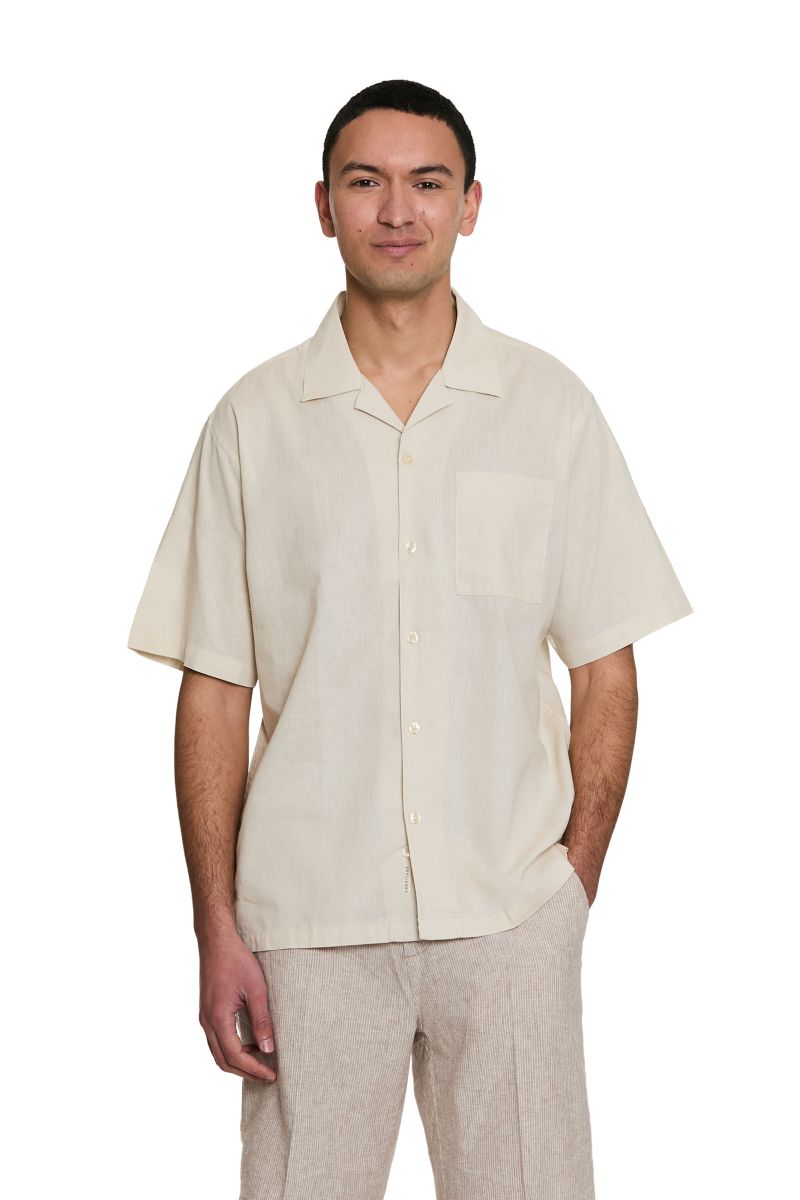 Camicia Bowling in Lino