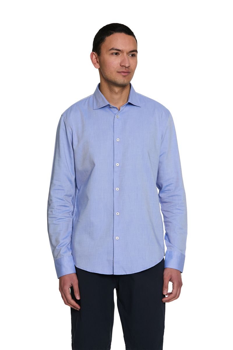 Camicia Azzurra Collo Francese