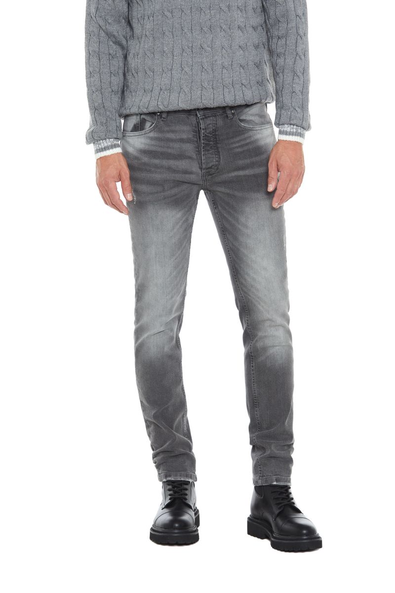 Jeans 5 tasche grigio da uomo