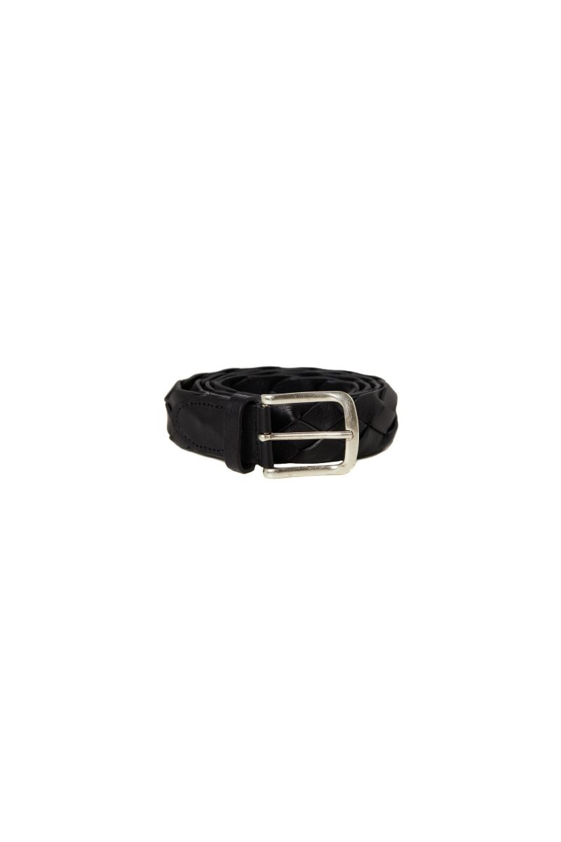 Cintura treccia da uomo in pelle