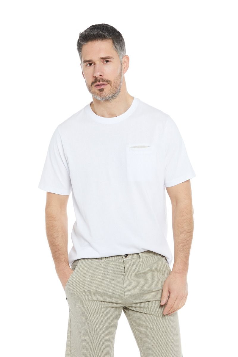 T-shirt Uomo Cotone con Taschino Friso