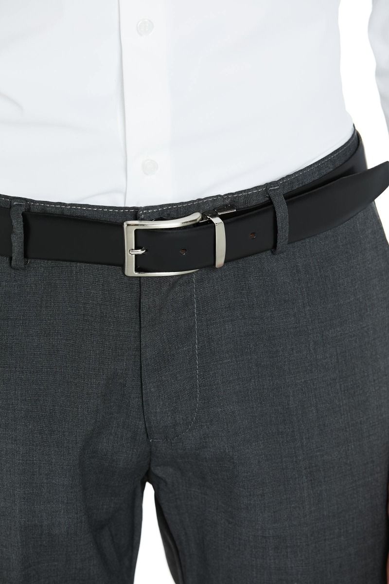 Cintura Uomo Double Face in Cuoio