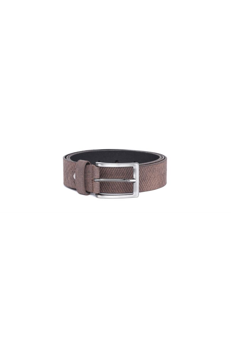 Cintura in pelle motivo chevron