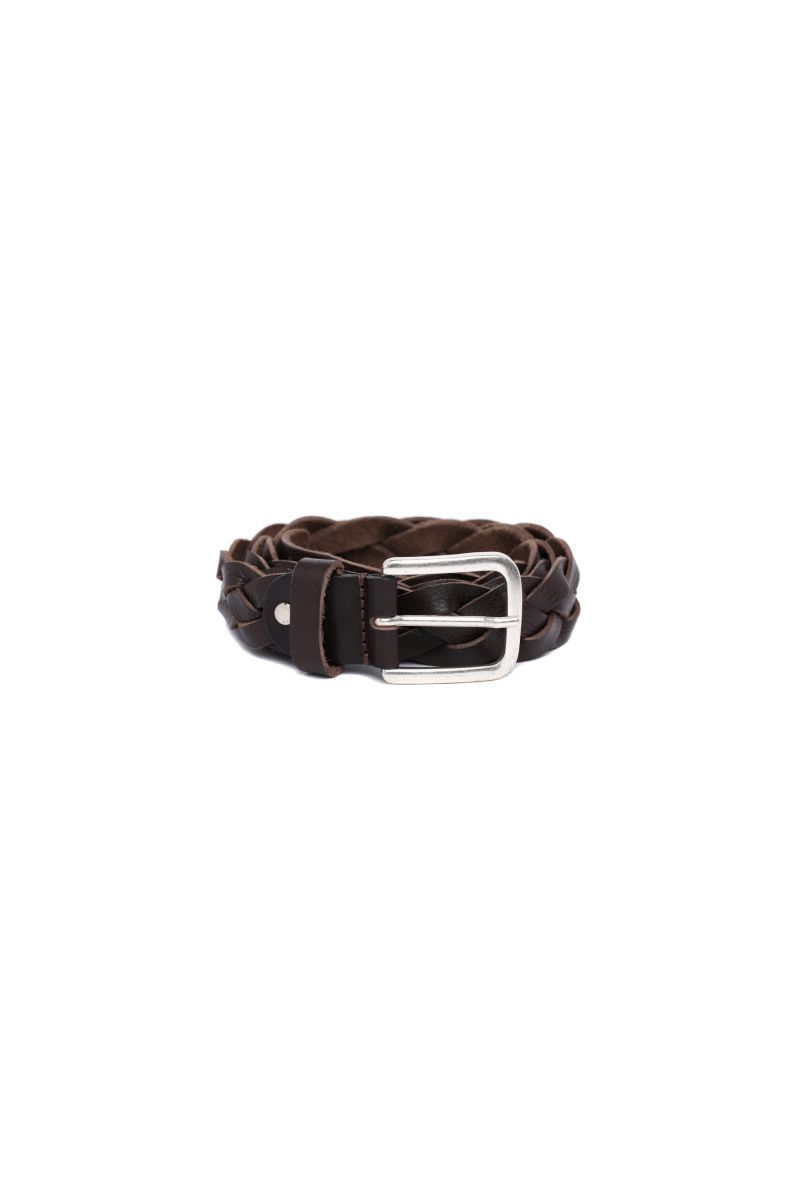 Cintura in pelle intrecciata