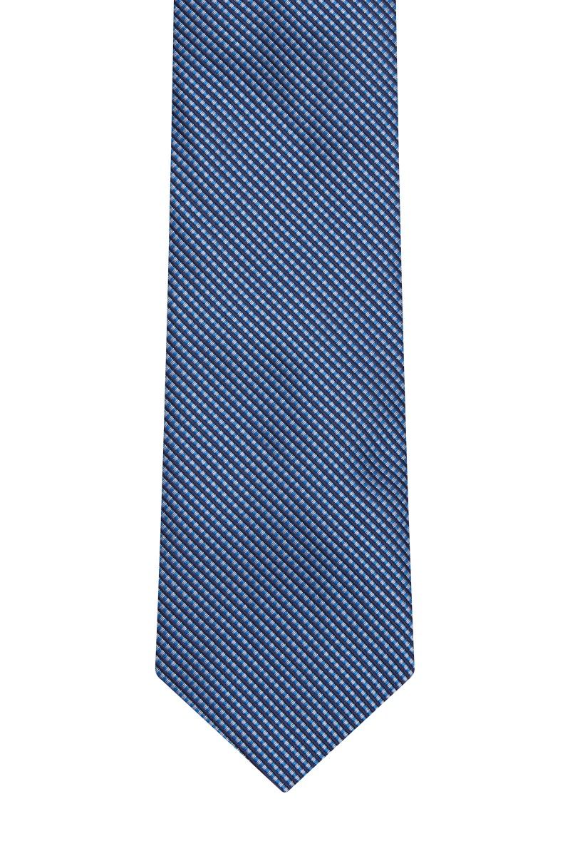 Cravatta Classica Azzurra con Rombi Celesti