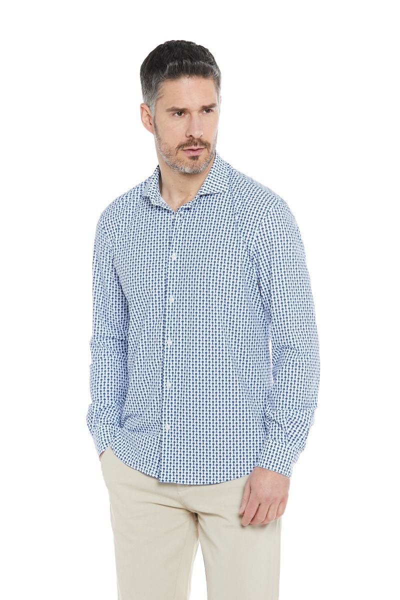 Camicia Uomo No-Stiro Stampata