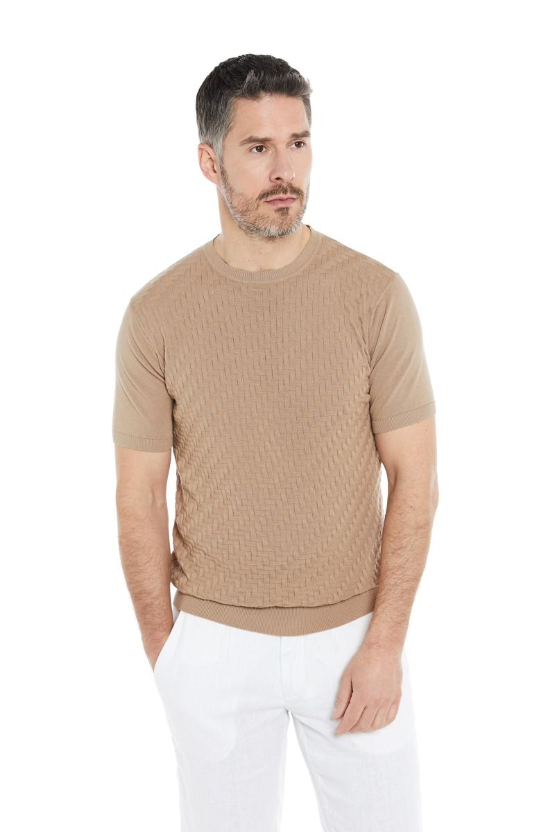 Maglia Uomo Girocollo Tramatura Intrecciata