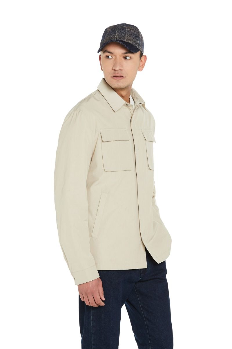 Giubbino Uomo Impermeabile con Collo Camicia