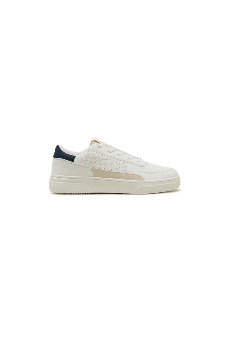 Sneakers Uomo con Retro Bicolore, Lingua Scamosciata e Suola in Gomma