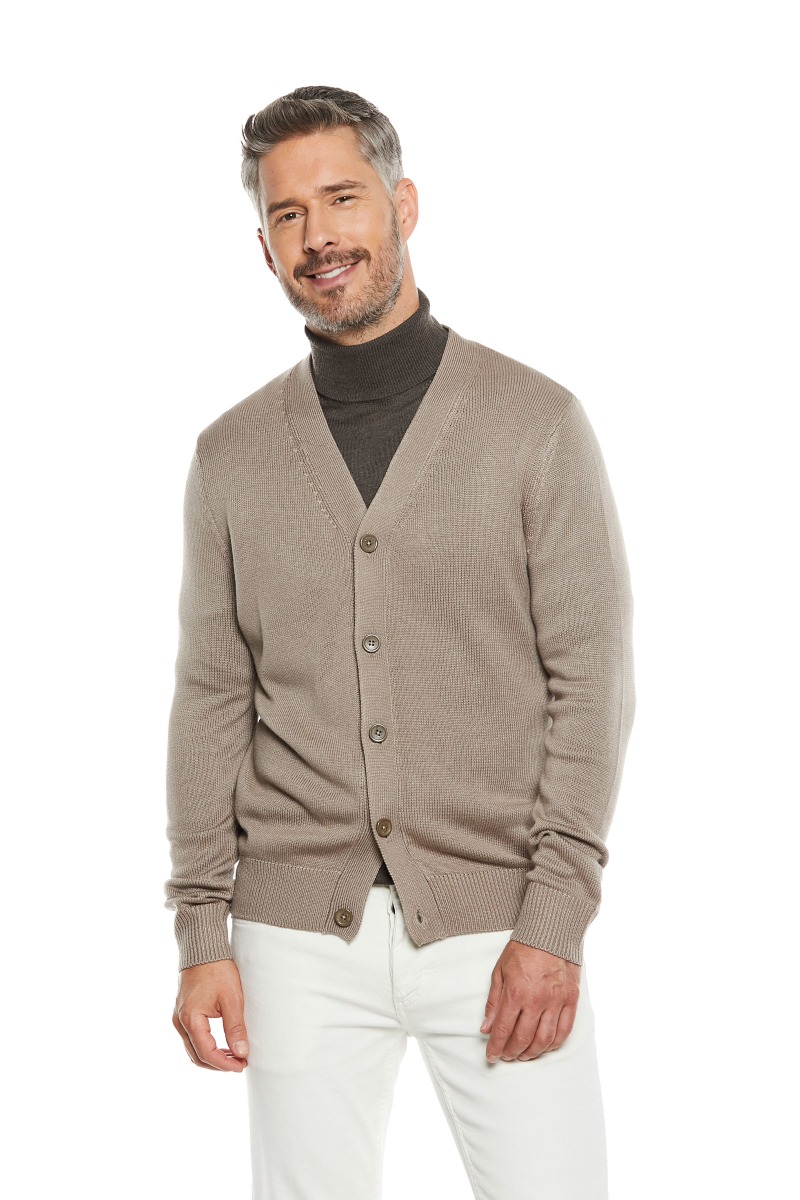 Street One MEN Cardigan Uomo Con Cerniera - Puro Cotone, Colletto Alto, Basic Sportivo, Taglie Regolari - 4