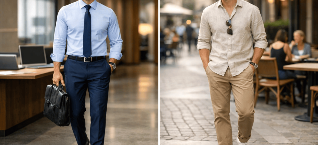 Come scegliere pantaloni e camicie uomo per l’ufficio e il tempo libero